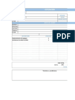 Formato de Cotizacion en Excel