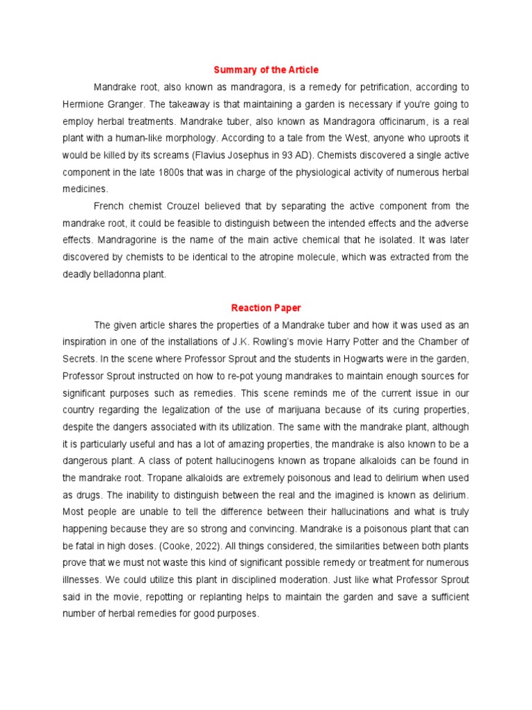 Paper#1-The Chemistry of Harry Potter and The Chamber of Secrets - Ma ...