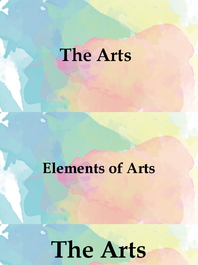 The Arts Elements of Arts PDF The Arts Shape