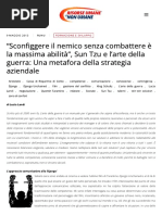 “Sconfiggere il nemico senza combattere è la massima abilità”, Sun Tzu e l’arte della guerra_ Una metafora della strategia aziendale - Risorse Umane e non Umane