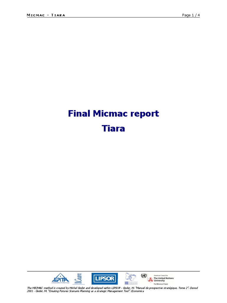 Micmac Method: Tiara Overview | PDF | Applied Mathematics | Linear Algebra