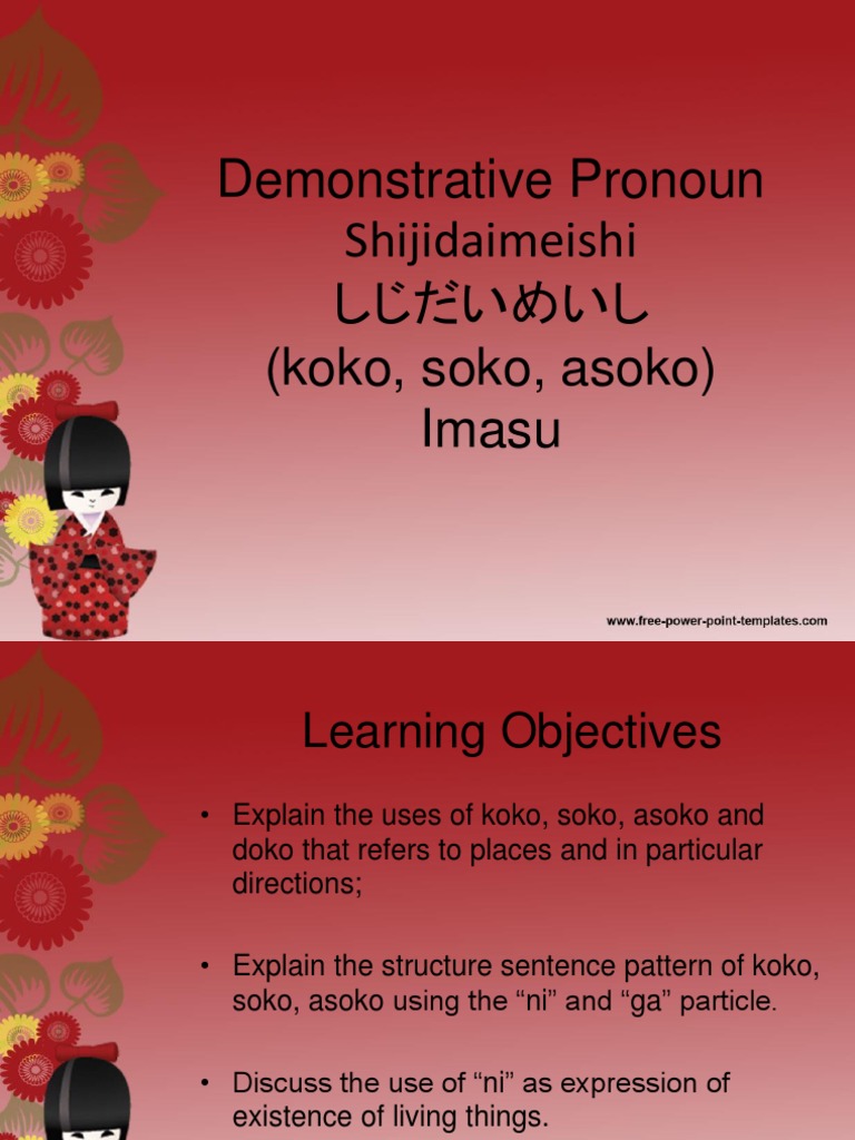 Week 11 module 9 koko soko asoko using ni and ga particle imasu pdf