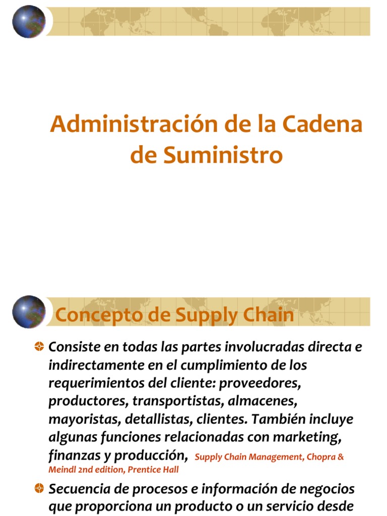Administración de la Cadena de Suministro | PDF | Gestión de la cadena ...