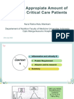 Materi 3 - Providing Appropiate Amount of Protein in Critical Care Patients