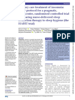 Primary Care Treatment of Insomnia