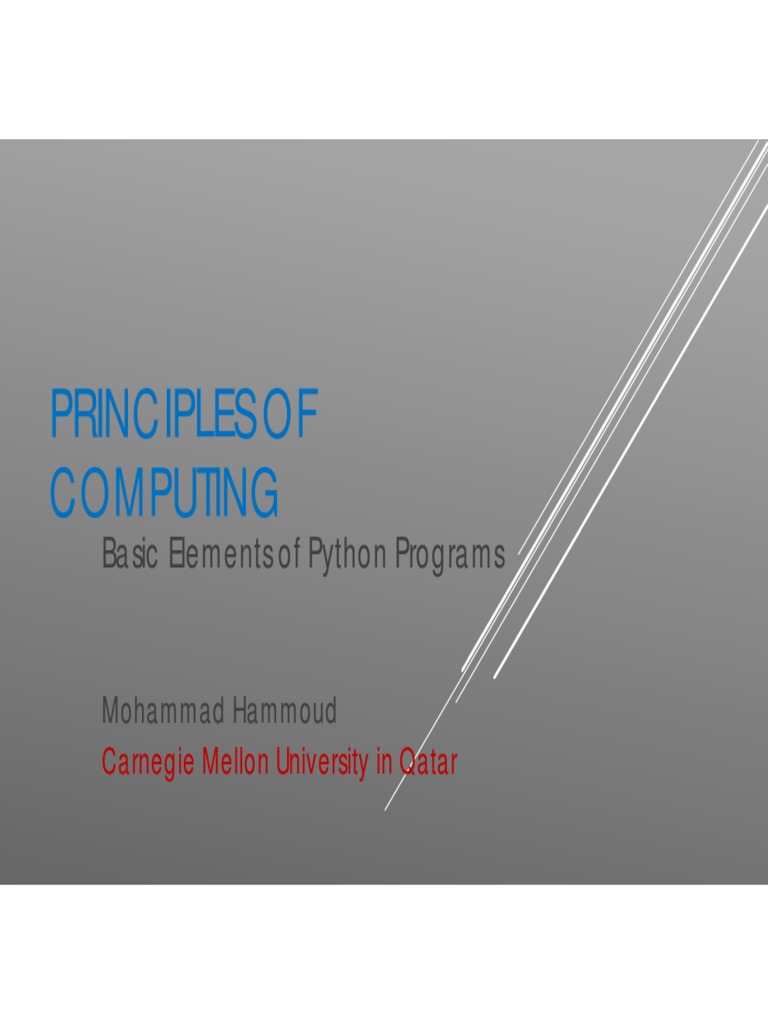 1. Principles of Computing - Copy | PDF | Variable (Computer Science ...