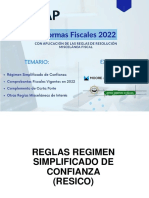 Reformas Fiscales 2022 Reglas RMF