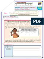 DIA 4 Resuelvo Situaciones Problemáticas Sobre El Uso de Plantas Medicinales.