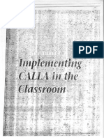 Implementing CALLA un the Classroom