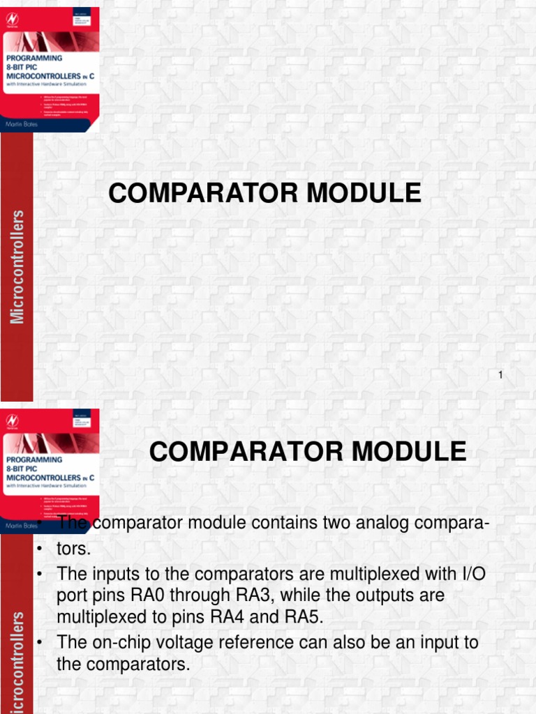 Microcontroller Comparator Module Guide | PDF | Assembly Language ...