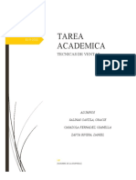 Tarea Academica: Tecnicas de Ventas