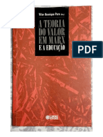 O valor da Teoria em Marx - Vitor Henrique Paro (Org.)