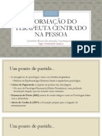 A Formação Do Terapeuta Centrado Na Pessoa