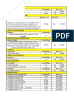 Price List Caffe Juni