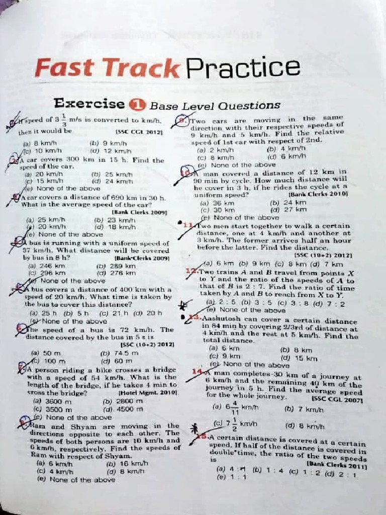 Speed, Time & Distance Questions | PDF | Speed | Quantity