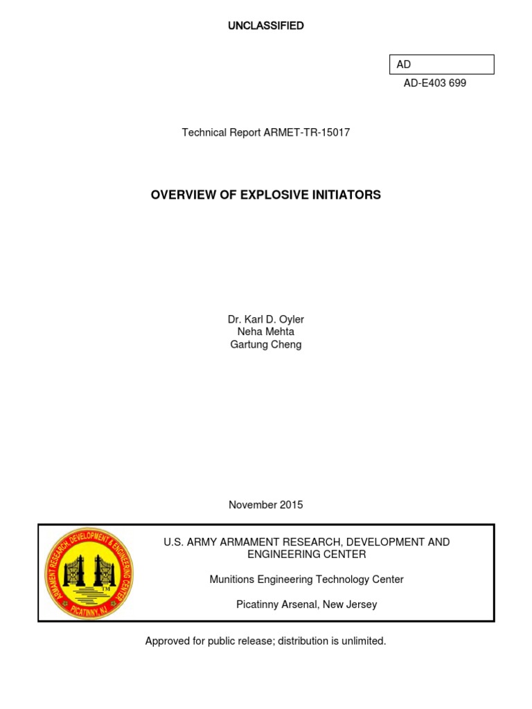 Overview of Military Explosive Initiators | PDF | Fuze | Ballistics