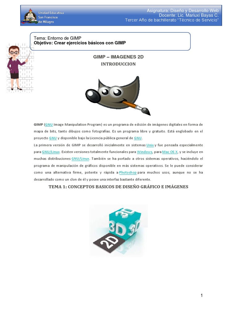 Ejercicios Básicos en GIMP | PDF