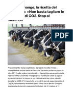 Climate Change, La Ricetta Del Panel Onu - Non Basta Tagliare Le Emissioni Di CO2. Stop Al Metano