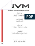 Cuestionario sobre prioridades, procrastinación y aprendizaje