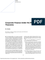 3.3. Corporate Finance Under The MM Theorems