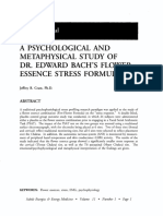 A Psychological and Metaphysical Study of Dr. Edward Bach'S Flower Essence Stress Formula