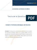 Teoría de La Constitución: Unidad 3. Vertientes Ideológicas Del Derecho