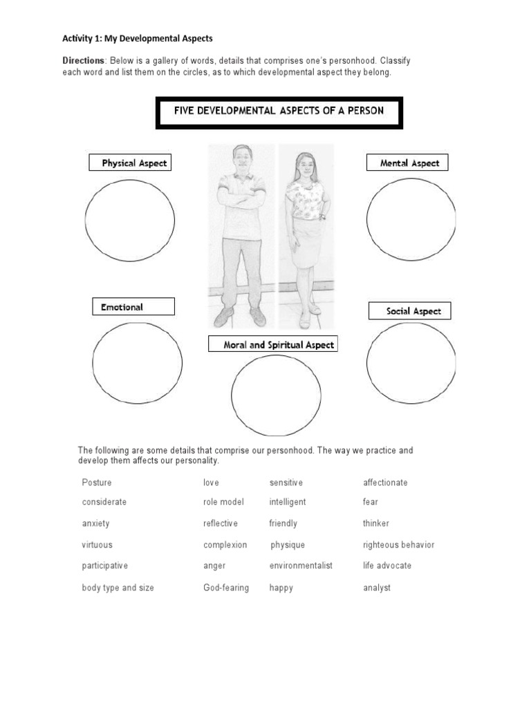 Developmental Aspects Activity for Kids | PDF