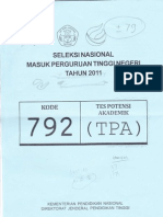 Soal Snmptn Ips 2011 dan kunci jawabannya