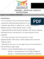 Atypical Presentation Of Mycetoma