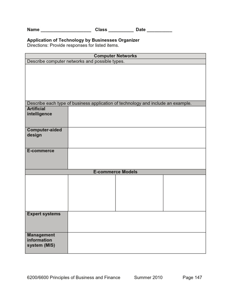 Business Technology Applications Guide | PDF | Management Information ...
