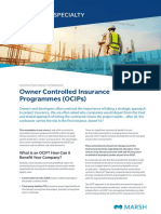 Owner Controlled Insurance Programmes Ocips