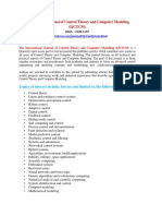 Call For Papers - International Journal of Control Theory and Computer Modeling 