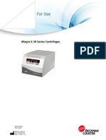 Instructions For Use: Allegra X-30 Series Centrifuges