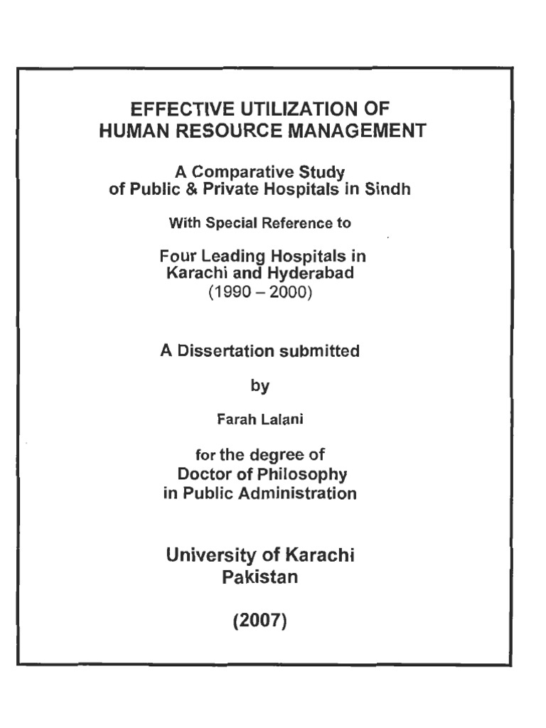 HRM Thesis | PDF