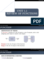 Unit 1.1 - Review of Functions