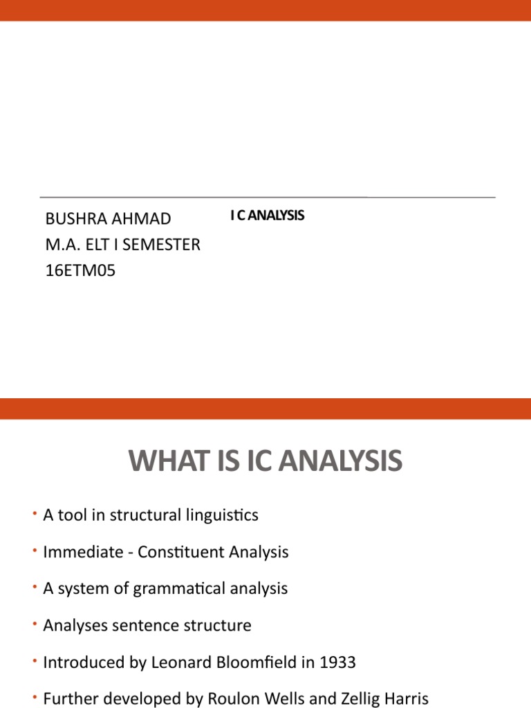 I C Analysis | PDF | Predicate (Grammar) | Phrase