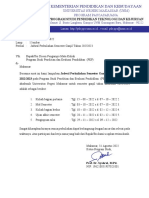 Surat Penyampaian Jadwal Mengajar 2022-2023