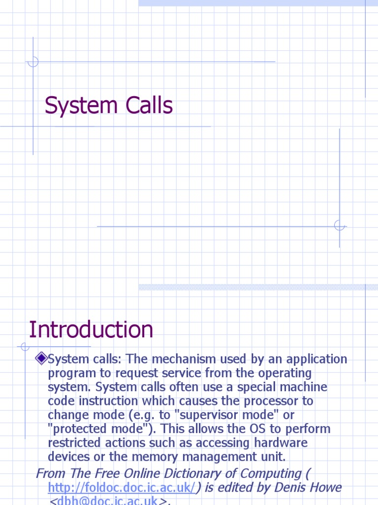 System Call PDF