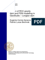 Design of RCC Gravity Dam and FEM Modelling in GeoStudio