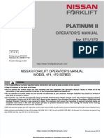 Nissan Platinum 2 Forklift Trucks 1F1 1F2 Operator's Manual PDF