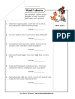 Mulitplication Word Problems Worksheet 3