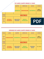 Horario de Clases Cuarto Grado 16415