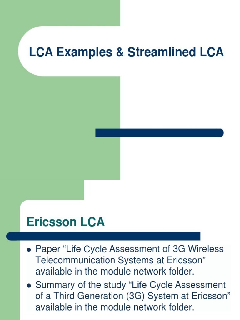 LCA of Integrated Circuits and 3G Systems | PDF | Life Cycle Assessment ...