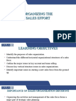 Chap 3 - Organising The Sales Effort