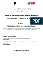 Q1 W1 Introduction To Media and Information Literacy