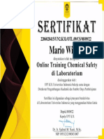 Sertifikat Chemical Safety