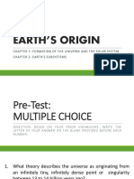 Topic 1 Earths Origin