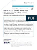 Detection of Fusobacterium Nucleatum in Feces and Colorectal Mucosa as a Risk Factor for Colorectal Cancer a Systematic Review and Metaanalysis.en.Id