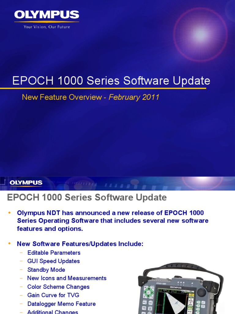 EPOCH 1000 Software Update 3-2011 | PDF | Amplitude | Default (Computer ...