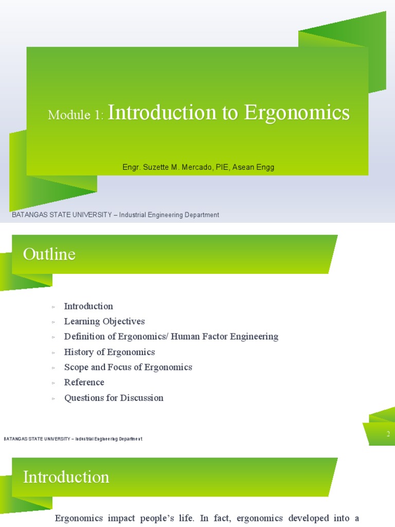 Module 1 PDF Human Factors And Ergonomics Industrial Engineering